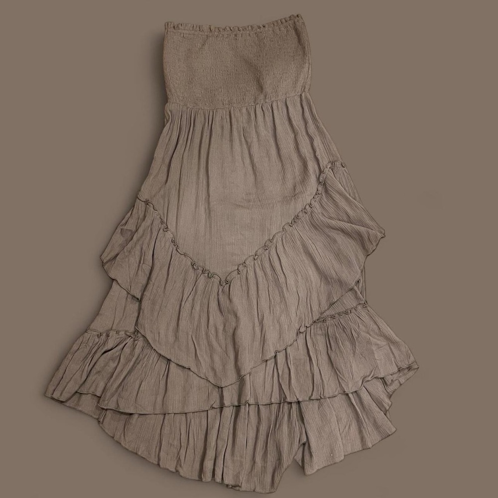 Elegant Mauve Layered Women's Dress - Picture 2 of 8
